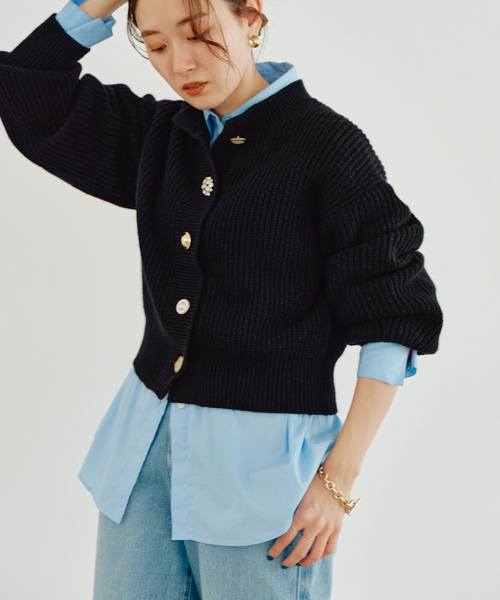 IENA（イエナ）の「COZUEANZAI*IENA ランダムボタンカーディガン