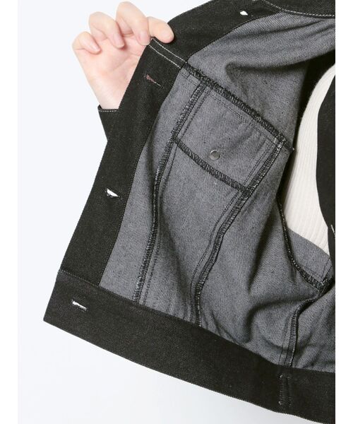 LAGUNAMOON（ラグナムーン）の「ショートデニムジャケット（デニムジャケット・レディース・ホワイト/ブラック/インディゴブルー・FREE）」の9枚目の写真