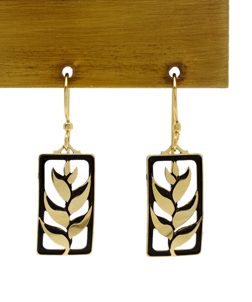 Kahiko(カヒコ)の「【Kahiko】LEIGHTON LAM ヘリコニアピアス(ピアス(両耳用)・レディース・ブラック×ゴールド/シルバー/ゴールド・FREE)」の2枚目の写真