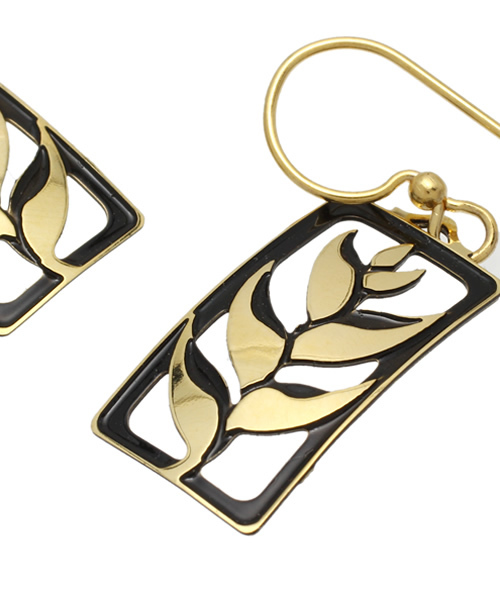 Kahiko(カヒコ)の「【Kahiko】LEIGHTON LAM ヘリコニアピアス(ピアス(両耳用)・レディース・ブラック×ゴールド/シルバー/ゴールド・FREE)」の6枚目の写真