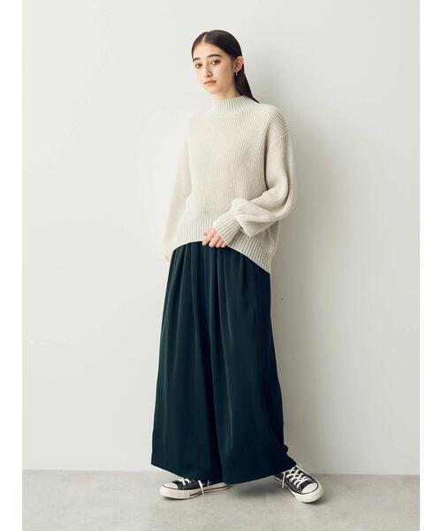 ボリューム袖ラメニット