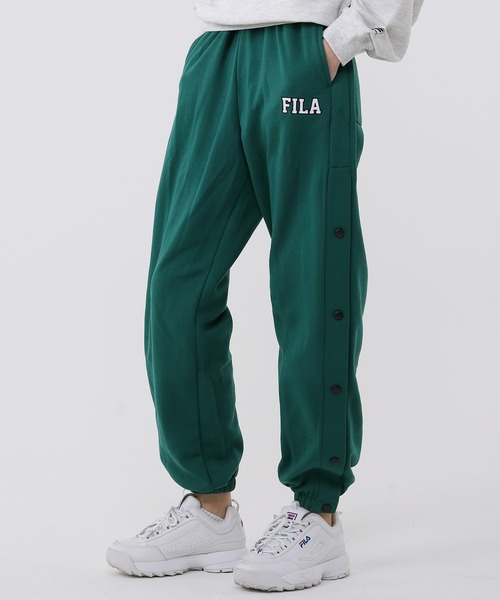 FILA(フィラ)の「FILA/フィラ ワンポイント ロゴ刺繍 ウエストゴム サイドスナップ ルーズシルエット イージーパンツ スウェットパンツ 裏毛(スウェットパンツ・メンズ・アッシュグレー/スミクロ/ケリー・S/M/L)」の7枚目の写真