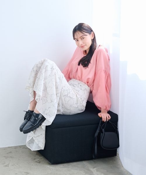 mysty woman(ミスティウーマン)の「線描きマーメイドスカート 183478(スカート・レディース・ベージュ/ホワイト/ブラック・FREE)」の8枚目の写真