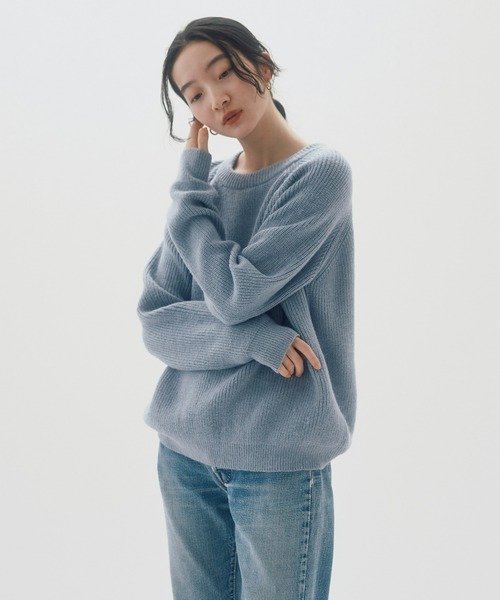 INSIIS(インシス)の「【セットアップ対応可】クルーネックニット(ニット/セーター・レディース・ホワイト/ブラック/ブルー・フリー)」の3枚目の写真