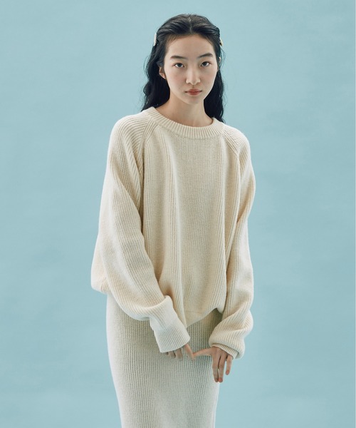 INSIIS(インシス)の「【セットアップ対応可】クルーネックニット(ニット/セーター・レディース・ホワイト/ブラック/ブルー・フリー)」の17枚目の写真