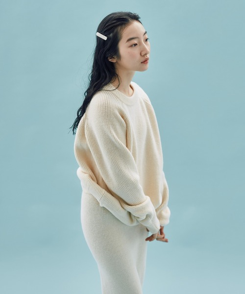 INSIIS(インシス)の「【セットアップ対応可】クルーネックニット(ニット/セーター・レディース・ホワイト/ブラック/ブルー・フリー)」の19枚目の写真