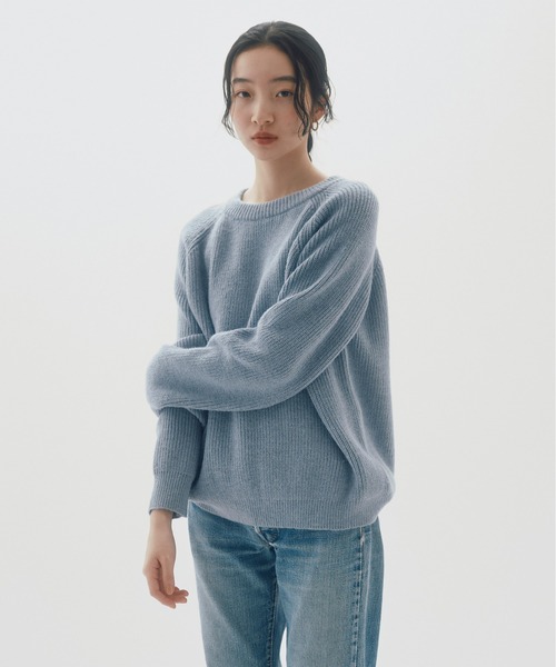 INSIIS(インシス)の「【セットアップ対応可】クルーネックニット(ニット/セーター・レディース・ホワイト/ブラック/ブルー・フリー)」の11枚目の写真