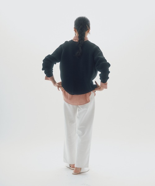 INSIIS(インシス)の「【セットアップ対応可】クルーネックニット(ニット/セーター・レディース・ホワイト/ブラック/ブルー・フリー)」の9枚目の写真