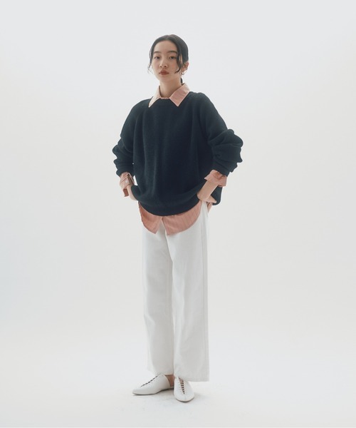 INSIIS(インシス)の「【セットアップ対応可】クルーネックニット(ニット/セーター・レディース・ホワイト/ブラック/ブルー・フリー)」の5枚目の写真