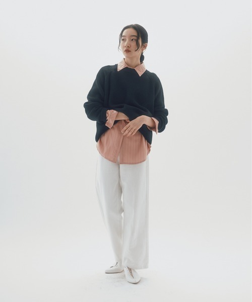 INSIIS(インシス)の「【セットアップ対応可】クルーネックニット(ニット/セーター・レディース・ホワイト/ブラック/ブルー・フリー)」の6枚目の写真