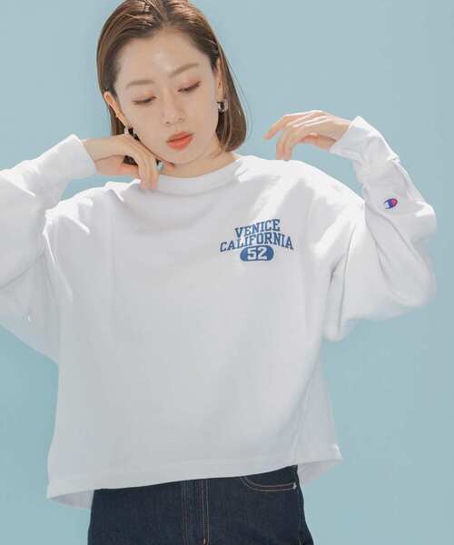 Champion(チャンピオン)の「『別注』Champion×Sonny Label ロゴスウェット(スウェット・レディース・ラベンダー/ネイビー/ホワイト/ホワイト系その他/グレー・FREE)」の2枚目の写真