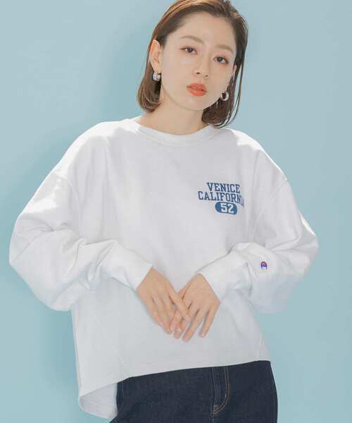 Champion(チャンピオン)の「『別注』Champion×Sonny Label ロゴスウェット(スウェット・レディース・ラベンダー/ネイビー/ホワイト/ホワイト系その他/グレー・FREE)」の7枚目の写真