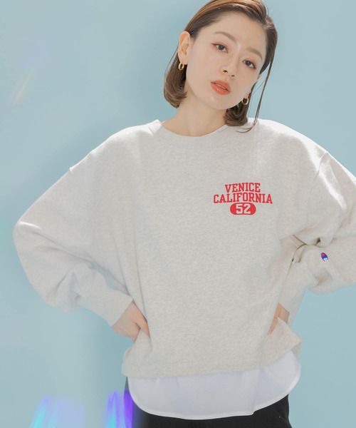 Champion(チャンピオン)の「『別注』Champion×Sonny Label ロゴスウェット(スウェット・レディース・ラベンダー/ネイビー/ホワイト/ホワイト系その他/グレー・FREE)」の16枚目の写真