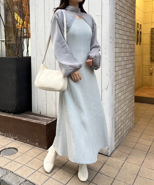 one after another NICE CLAUP（ワンアフターアナザーナイスクラップ）の「マルチウェイセットワンピース　2023SS（ワンピース・レディース・グレー/アイボリー/ピンク・FREE）」の19枚目の写真