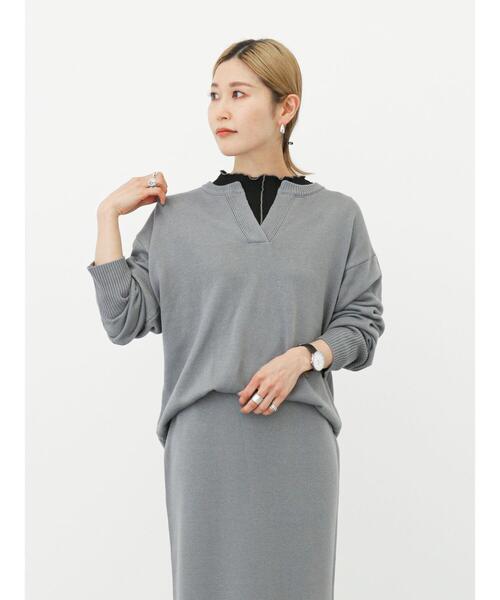 Samansa Mos2 blue（サマンサモスモスブルー）の「◎キーネックニット