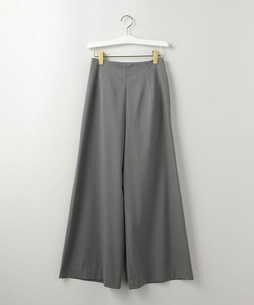 ギャバワイドベルトパンツ　UnitedArrows クロップドパンツ ユナイテッドアローズ ギャバ ワイドベルト パンツ 黒 M