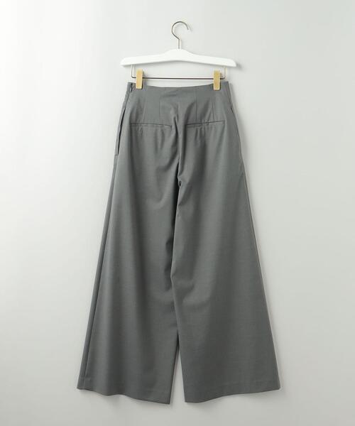 【MARW UNITED ARROWS】ギャバワイドパンツ 38 ブラック マルゥユナイテッドアローズ ギャバ タック ワイドパンツ