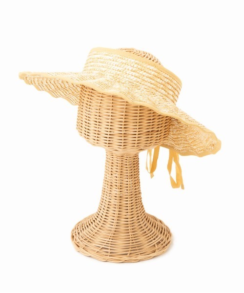 Casselini（キャセリーニ）の「Casselini(キャセリーニ)なみなみサンバイザー（ハット・レディース・ベージュ/ブラック・FREE）」の3枚目の写真