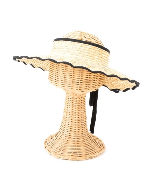 Casselini（キャセリーニ）の「Casselini(キャセリーニ)なみなみサンバイザー（ハット・レディース・ベージュ/ブラック・FREE）」の4枚目の写真