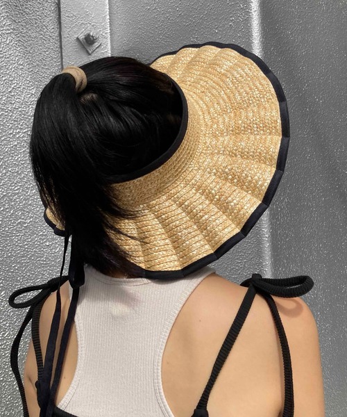 Casselini（キャセリーニ）の「Casselini(キャセリーニ)なみなみサンバイザー（ハット・レディース・ベージュ/ブラック・FREE）」の11枚目の写真