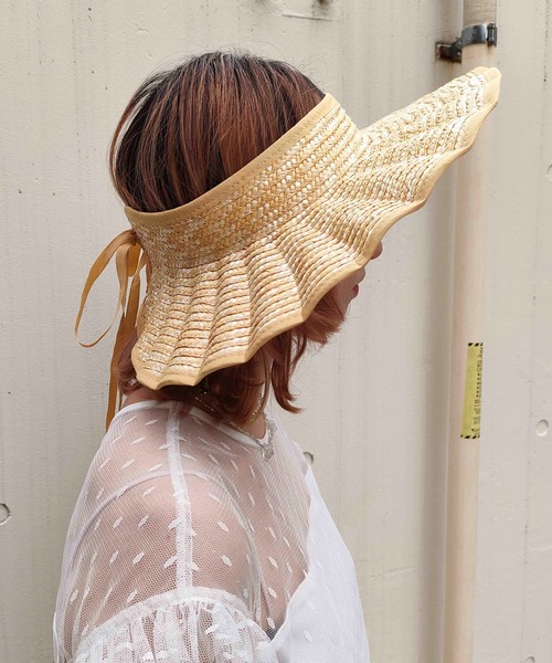 Casselini（キャセリーニ）の「Casselini(キャセリーニ)なみなみサンバイザー（ハット・レディース・ベージュ/ブラック・FREE）」の14枚目の写真