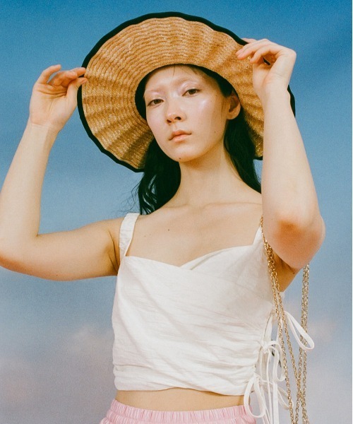 Casselini（キャセリーニ）の「Casselini(キャセリーニ)なみなみサンバイザー（ハット・レディース・ベージュ/ブラック・FREE）」の19枚目の写真