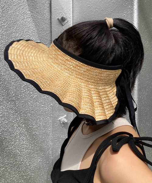 Casselini（キャセリーニ）の「Casselini(キャセリーニ)なみなみサンバイザー（ハット・レディース・ベージュ/ブラック・FREE）」の22枚目の写真