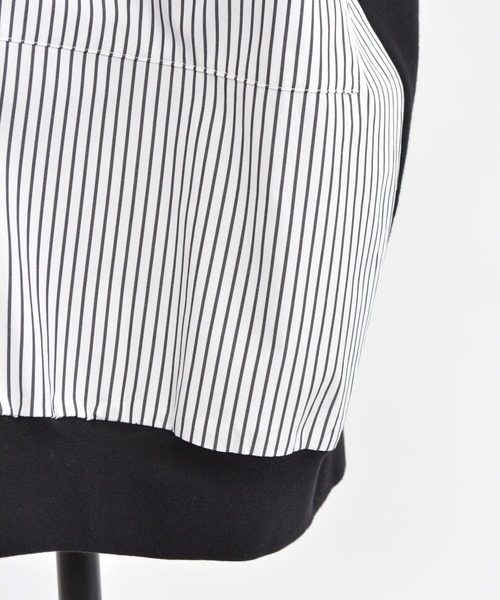 gomme(ゴム)の「40/-コーマ裏毛 ビッグパーカー(パーカー・レディース・ブラック/チャコールグレー・MEDIUM)」の12枚目の写真