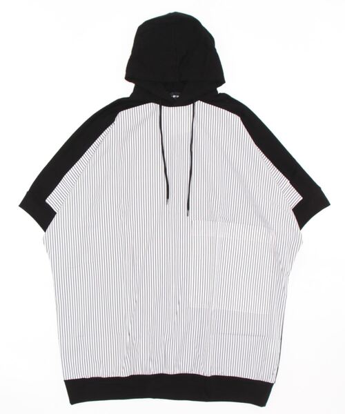 gomme(ゴム)の「40/-コーマ裏毛 ビッグパーカー(パーカー・レディース・ブラック/チャコールグレー・MEDIUM)」の15枚目の写真