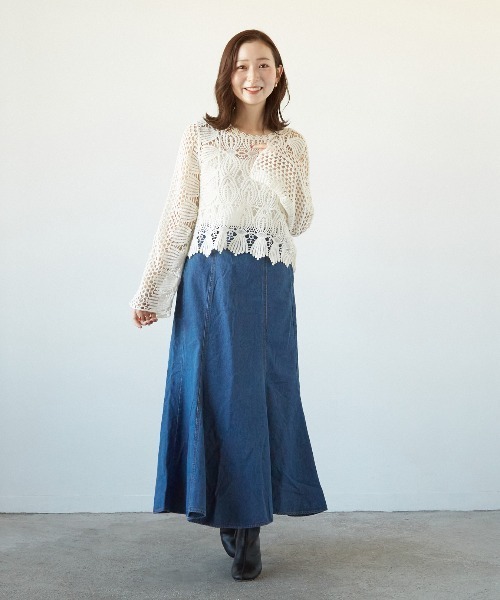 PAPAVER(パパヴェル)の「【PAPAVER】かぎ針PO(その他トップス・レディース・ブラック/ベージュ/アイボリー・MEDIUM)」の12枚目の写真