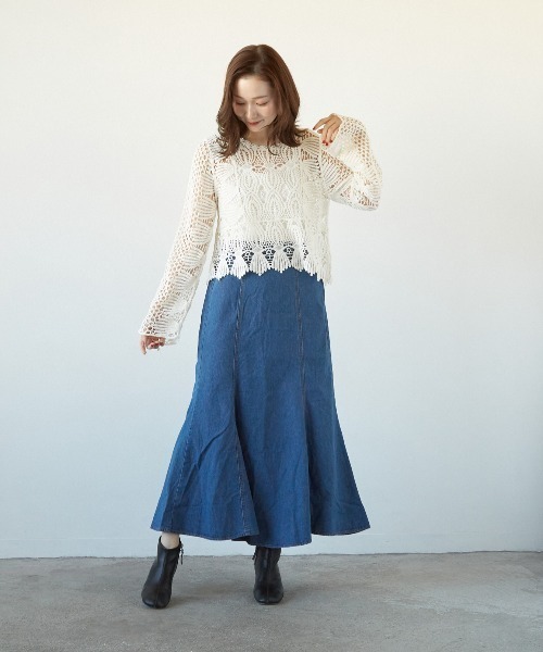 PAPAVER(パパヴェル)の「【PAPAVER】かぎ針PO(その他トップス・レディース・ブラック/ベージュ/アイボリー・MEDIUM)」の13枚目の写真