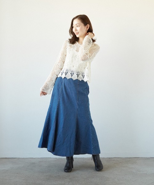 PAPAVER(パパヴェル)の「【PAPAVER】かぎ針PO(その他トップス・レディース・ブラック/ベージュ/アイボリー・MEDIUM)」の14枚目の写真