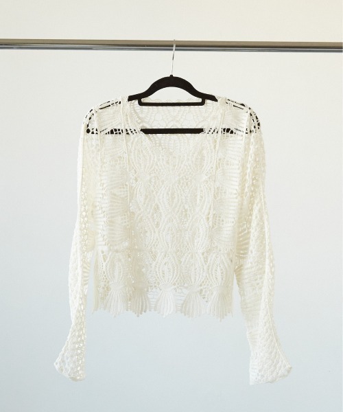 PAPAVER(パパヴェル)の「【PAPAVER】かぎ針PO(その他トップス・レディース・ブラック/ベージュ/アイボリー・MEDIUM)」の19枚目の写真