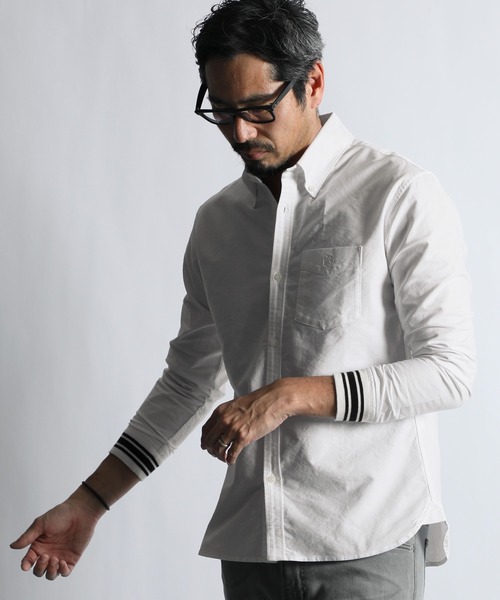 The DUFFER of St.GEORGE リブ袖　デニム　長袖シャツ The DUFFER of  - The DUFFER of St. GEORGE リブ袖シャツの