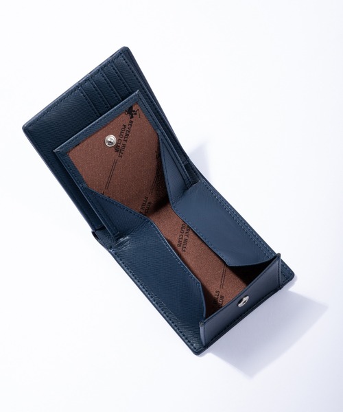 BEVERLY HILLS POLO CLUB(ビバリーヒルズポロクラブ)の「【Beverly Hills Polo Club/ビバリーヒルズポロクラブ】ワンポイントポニー レザー二つ折り財布(コードバン調)(タイガ調)(カーボン調)(財布・メンズ・グリーン/ネイビー/ブラック/ブラック系1/ブラック系2/ダークブラウン/グリーン系1・FREE)」の14枚目の写真