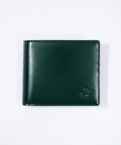 BEVERLY HILLS POLO CLUB(ビバリーヒルズポロクラブ)の「【Beverly Hills Polo Club/ビバリーヒルズポロクラブ】ワンポイントポニー レザー二つ折り財布(コードバン調)(タイガ調)(カーボン調)(財布・メンズ・グリーン/ネイビー/ブラック/ブラック系1/ブラック系2/ダークブラウン/グリーン系1・FREE)」の9枚目の写真