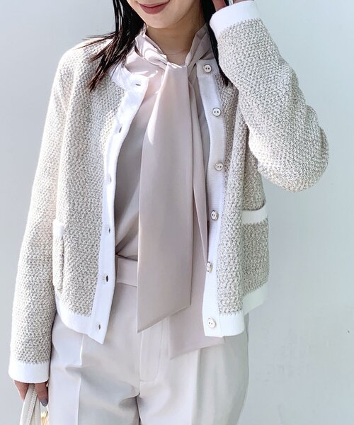 index（インデックス）の「◆タックスリーブ ボウタイブラウス【洗濯機洗い可】（シャツ/ブラウス・レディース・ライトグレー/ライトブルー/グリーン系/ホワイト系3・42/38/36/40）」の12枚目の写真