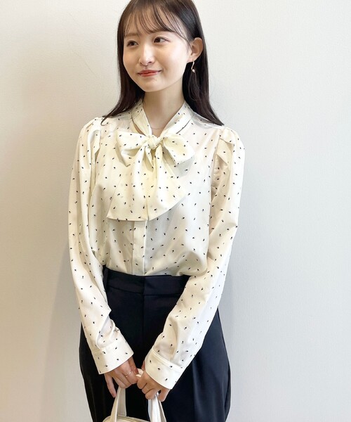 index（インデックス）の「◆タックスリーブ ボウタイブラウス【洗濯機洗い可】（シャツ/ブラウス・レディース・ライトグレー/ライトブルー/グリーン系/ホワイト系3・42/38/36/40）」の18枚目の写真