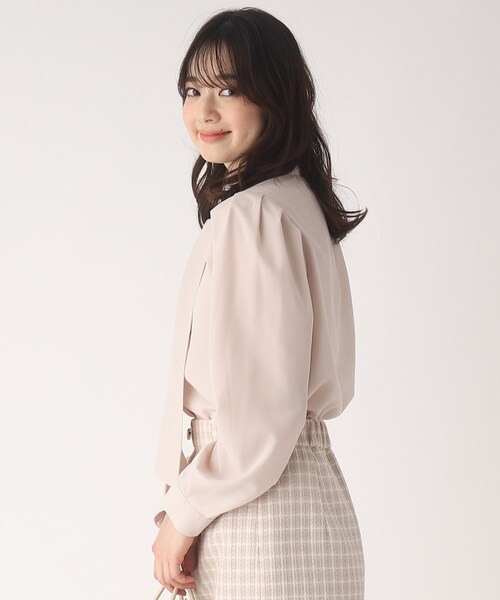 index（インデックス）の「◆タックスリーブ ボウタイブラウス【洗濯機洗い可】（シャツ/ブラウス・レディース・ライトグレー/ライトブルー/グリーン系/ホワイト系3・42/38/36/40）」の19枚目の写真