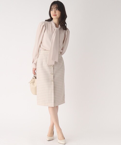 index（インデックス）の「◆タックスリーブ ボウタイブラウス【洗濯機洗い可】（シャツ/ブラウス・レディース・ライトグレー/ライトブルー/グリーン系/ホワイト系3・42/38/36/40）」の20枚目の写真