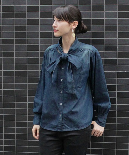 セール】atONE デニムボウタイ3WAYシャツ 長袖（シャツ