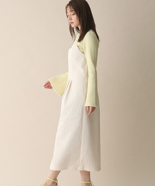 OPAQUE.CLIP（オペークドットクリップ）の「◆ジャカードキャミワンピース（ワンピース・レディース・ブラック/オフホワイト・40/36/38）」の13枚目の写真