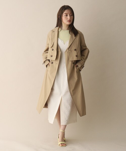 OPAQUE.CLIP（オペークドットクリップ）の「◆ジャカードキャミワンピース（ワンピース・レディース・ブラック/オフホワイト・40/36/38）」の21枚目の写真