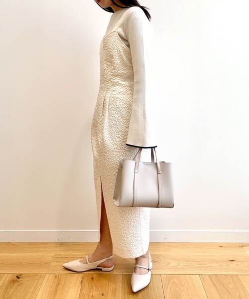 OPAQUE.CLIP（オペークドットクリップ）の「◆ジャカードキャミワンピース（ワンピース・レディース・ブラック/オフホワイト・40/36/38）」の17枚目の写真