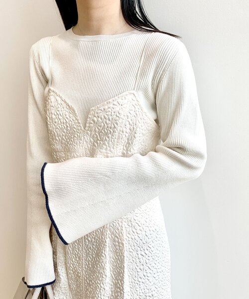 OPAQUE.CLIP（オペークドットクリップ）の「◆ジャカードキャミワンピース（ワンピース・レディース・ブラック/オフホワイト・40/36/38）」の22枚目の写真