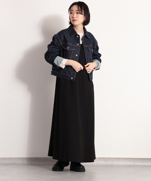 cepo(セポ)の「カットジョーゼットキャミワンピース(ワンピース・レディース・ブラック/ベージュ・M)」の17枚目の写真