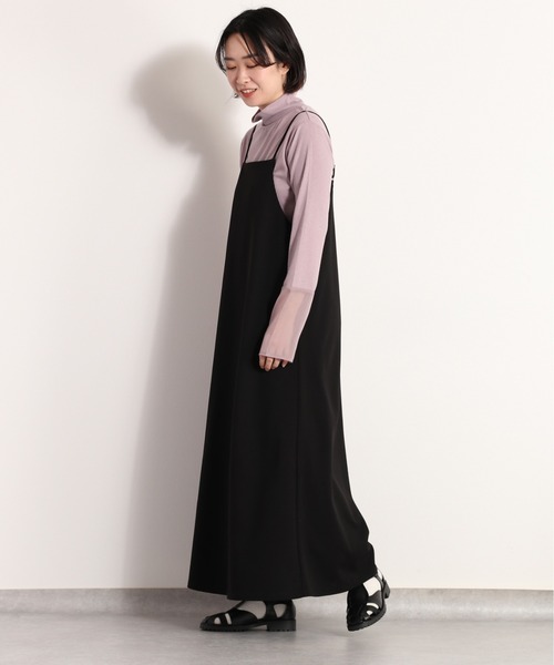 cepo(セポ)の「カットジョーゼットキャミワンピース(ワンピース・レディース・ブラック/ベージュ・M)」の15枚目の写真