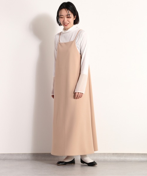 cepo(セポ)の「カットジョーゼットキャミワンピース(ワンピース・レディース・ブラック/ベージュ・M)」の14枚目の写真