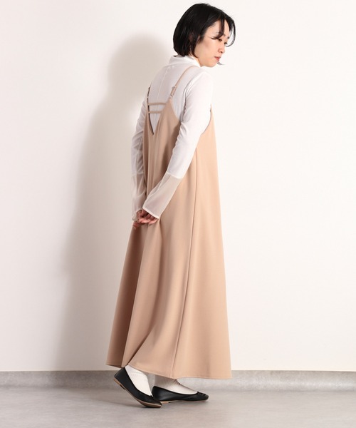 cepo(セポ)の「カットジョーゼットキャミワンピース(ワンピース・レディース・ブラック/ベージュ・M)」の16枚目の写真