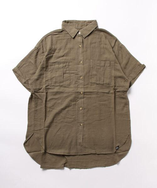 KRIFF MAYER Lady's Collection(クリフメイヤーレディースコレクション)の「半袖コンフォートシャツ(シャツ/ブラウス・レディース・カーキ/ナチュラル/ブラウン/チャコール/サックスブルー・MEDIUM/LARGE)」の21枚目の写真